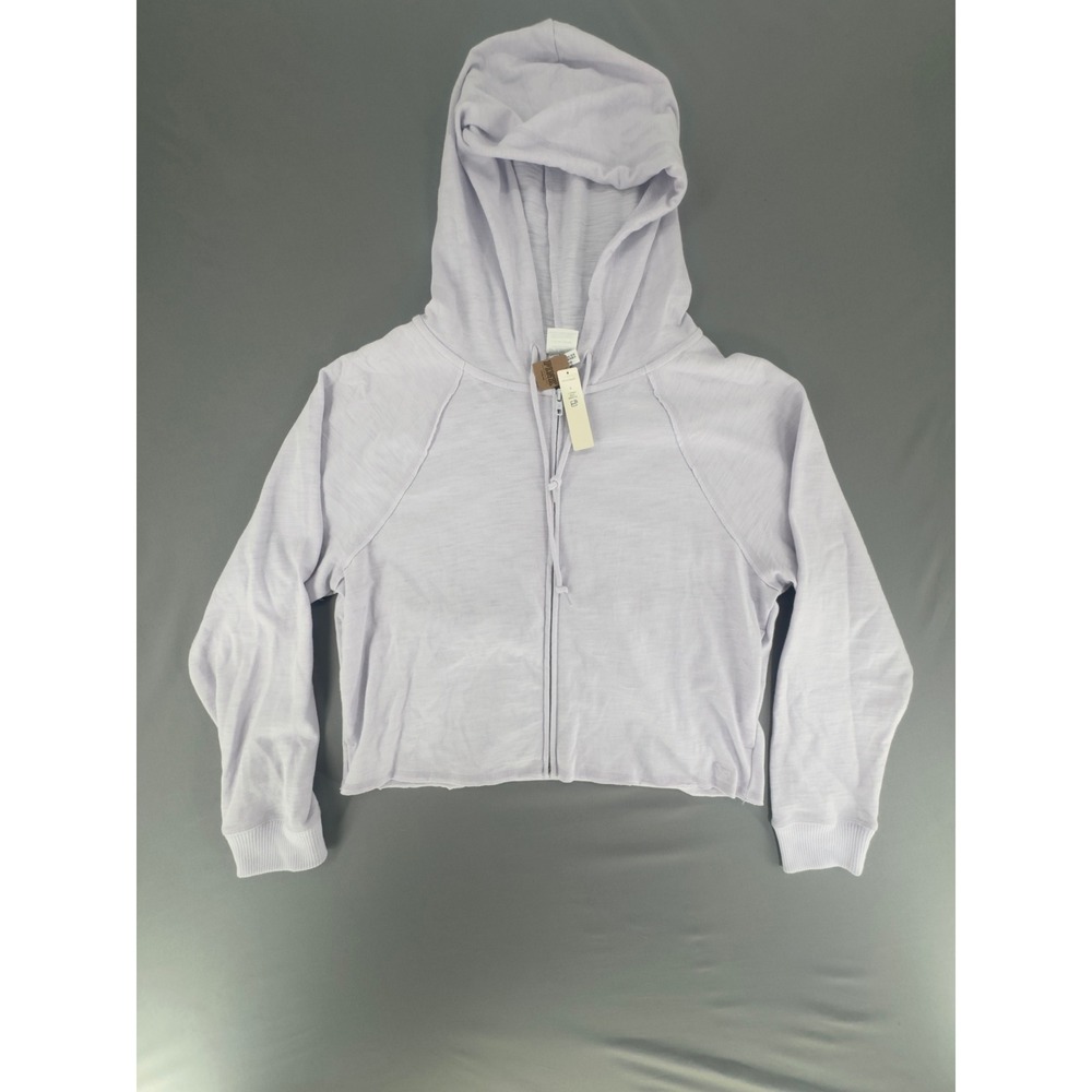 PINK Victoria's Secret Lavender Purple Cropped Full Zip Hoodie NWT Small